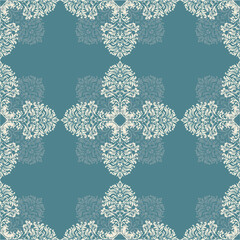 A cute blue and white floral wallpaper