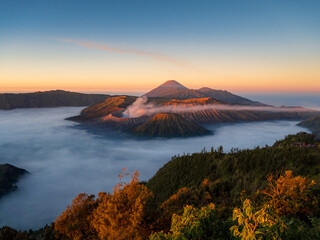 Bromo active volcano at sunrise,Tengger Semeru national park, East Java, Indonesia - 638541746