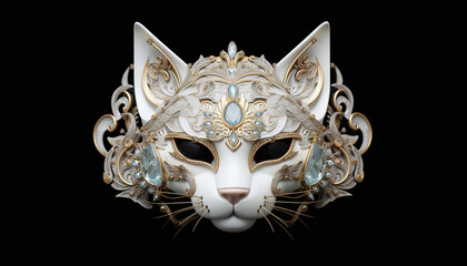 Jade Menagerie: Exquisite Animal Head Sculptures in Jade, white cat stone