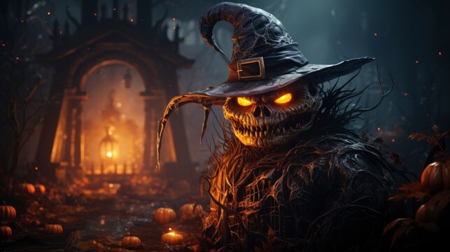 Halloween Background Using Generated AI Tools