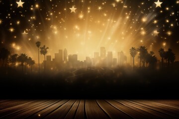 Hollywood themed background large copy space - stock picture backdrop