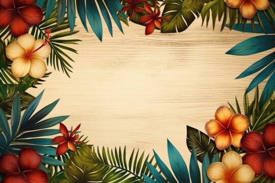 Hawaii themed background large copy space - stock picture backdrop