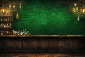 Irish Pub themed background large copy space - stock picture backdrop