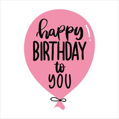 Stylish , fashionable  and awesome birthday quotes typography  illustrator
