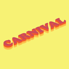 Carnival Text Effect Typography Vector Illustration Design