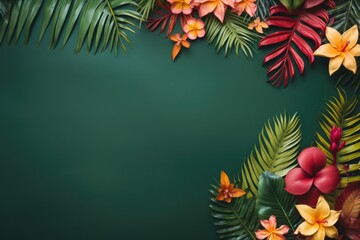 Tropical themed background large copy space - stock picture backdrop
