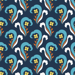 Aqua floral seamless pattern - 638547517