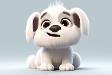 A lovable cartoonish-style puppy. Generative AI
