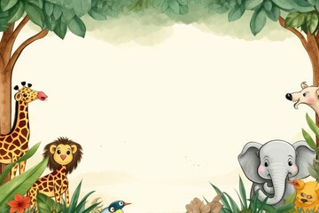 Zoo themed background large copy space - stock picture backdrop
