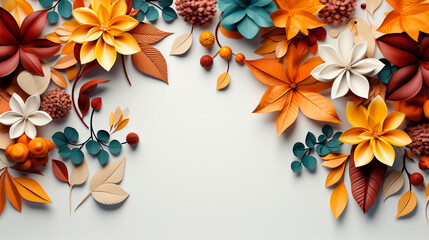 Vibrant Fall Floral Carpet, Abundance of Multi-Colored Blooms in Autumn Garden