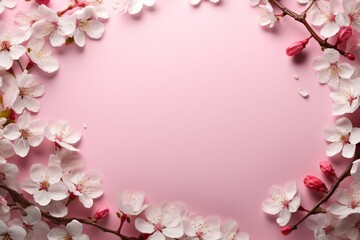 Fototapeta na wymiar Cherry blossom theme background wallpaper design with copy space