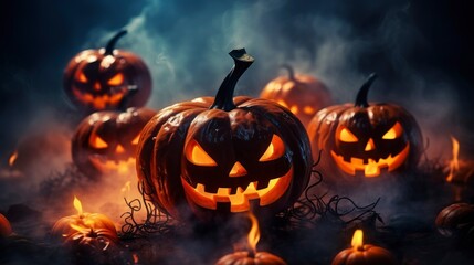 Halloween Back Drop Theme Generate with AI tools