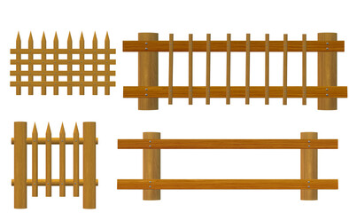 Naklejka premium brown wooden fence transparent PNG background Can be used as an illustration of a scene Wooden fence design and decoration PNG