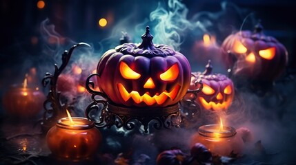Halloween Back Drop theme Generated AI tools