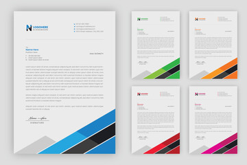 Multipurpose corporate businesses Letterhead template with a4 size	