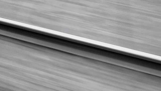Train Lines Tracks in Motion. Real Time Video.