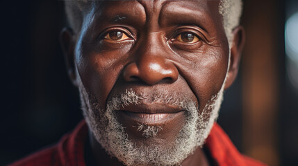 Portrait of an elderly Afro-American male.