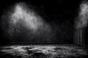 Foto op Plexiglas black and white grunge dusty texture background © Влад Дубовик