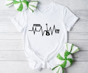 Music and trendy t-shirt design