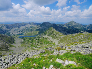 Fototapeta na wymiar Scenic summer landscape in Retezat Mountains, Romania, Europe 