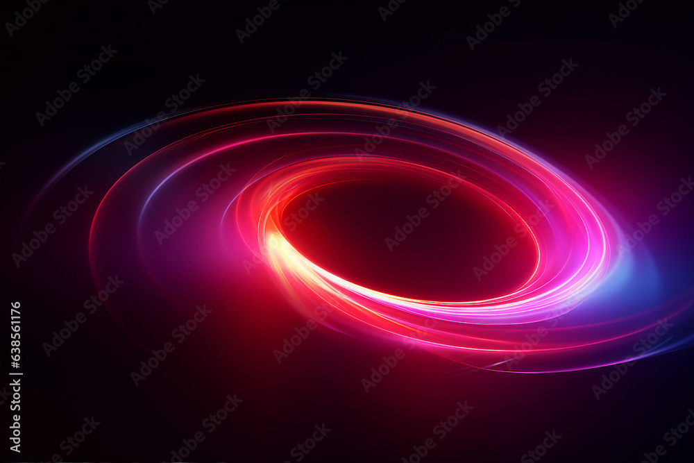 Sticker generative ai collage image picture of magic mysterious swirl twirl portal ethereal world with neon 