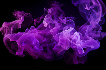 Generative ai collage image picture of ultraviolet fog mist air flying illuminated by vivid neon filter