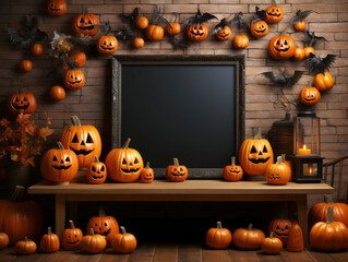 Front view of Halloween concept with copy space