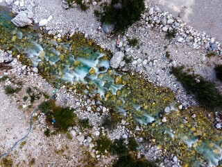 Drone views of Theth in Albania