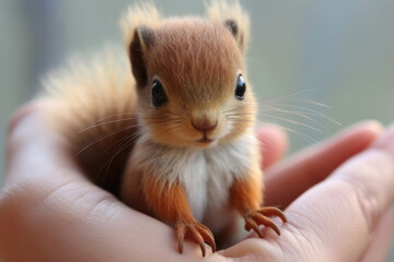 Cute baby squirrel
