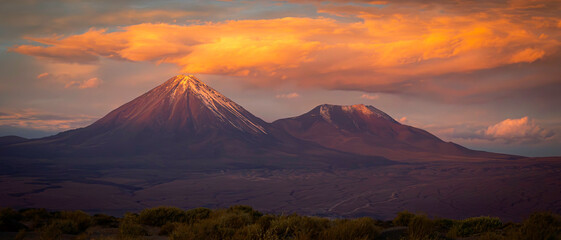 Licancabur Volcano, San Pedro de Atacama, Chile. Traveling South America to the desert of San Pedro...