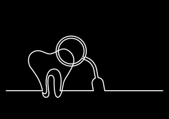 continuous line drawing vector illustration with FULLY EDITABLE STROKE of medical healthcare doctors and hospitals concept on black background