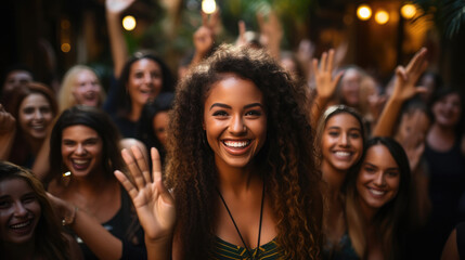 Obraz premium Cultural Fusion in Brazil: Colorful Faces of Jubilation