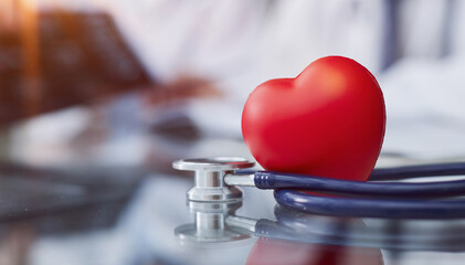 The concept of a healthy heart and normal blood pressure.