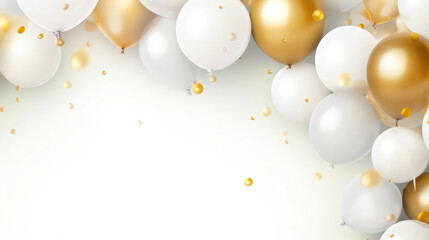 Radiant Celebration with Gleaming White and Gold
