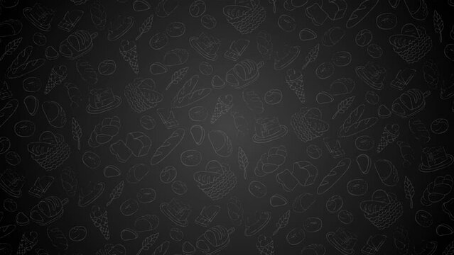Bakery Shape Outline Animation Background
