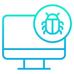 Outline gradient Computer Bug icon