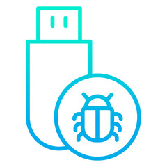Outline gradient Pendrive Bug icon