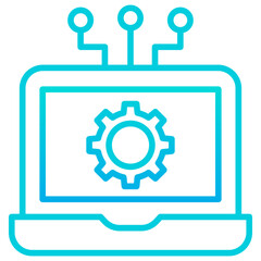 Outline gradient Laptop Setting icon