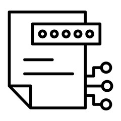 Outline File Password icon