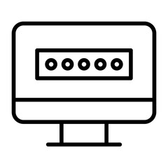 Outline Computer Password icon