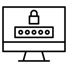 Outline Desktop Password icon