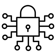 Outline Security lock icon