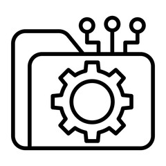 Outline Folder Setting icon