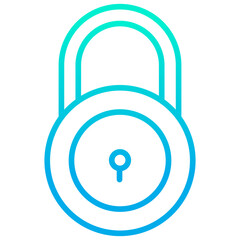 Outline gradient Lock icon