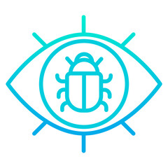 Fototapeta premium Outline gradient View Bug icon