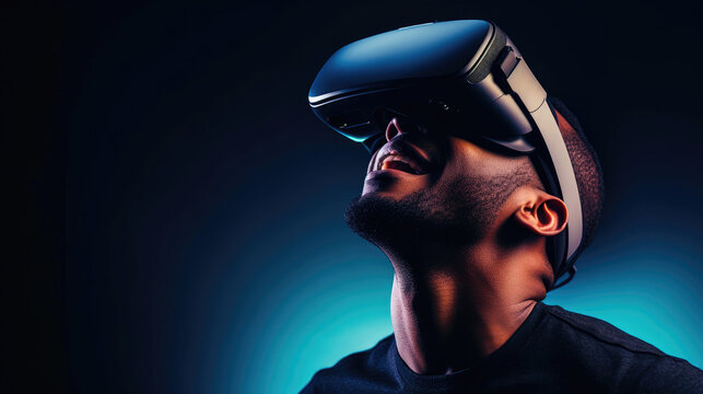 Tech Enthusiast Engaging with Virtual Reality Experience