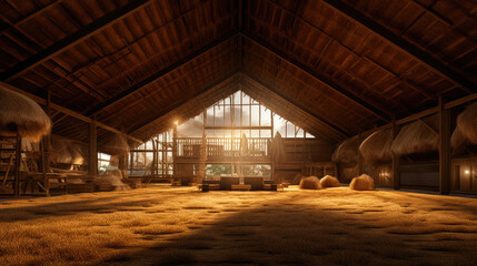 Elegant Rice Barn Construction