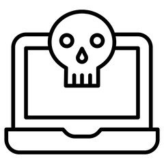 Outline Laptop Protection icon