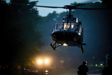 Special Ops Helicopter Landing - obrazy, fototapety, plakaty