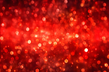 Abstract red defocused lights backgroud. Generative AI